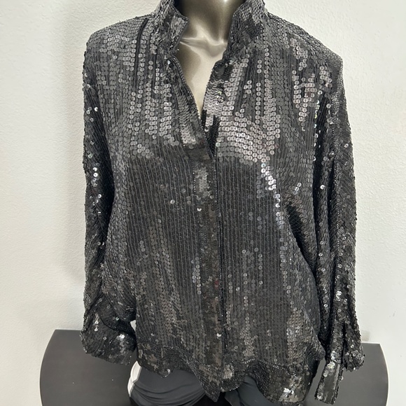 Vintage Silk/Rayon beaded Jacket - Picture 2 of 5